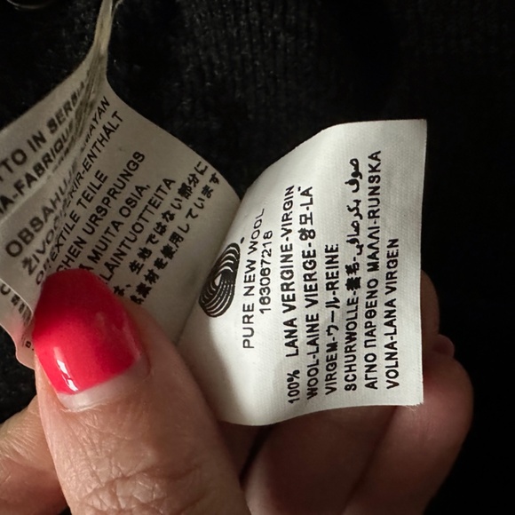 United Colors of Benetton Merino Wool V-neck Cardigan - Picture 4 of 5